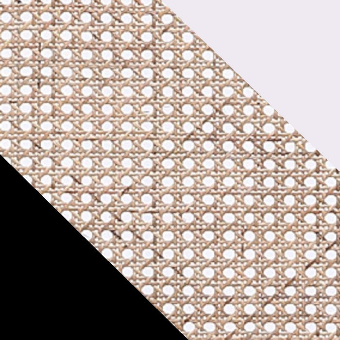 Manhattan Comfort Versailles Accent Chair - Black, Natural Cane & Cream