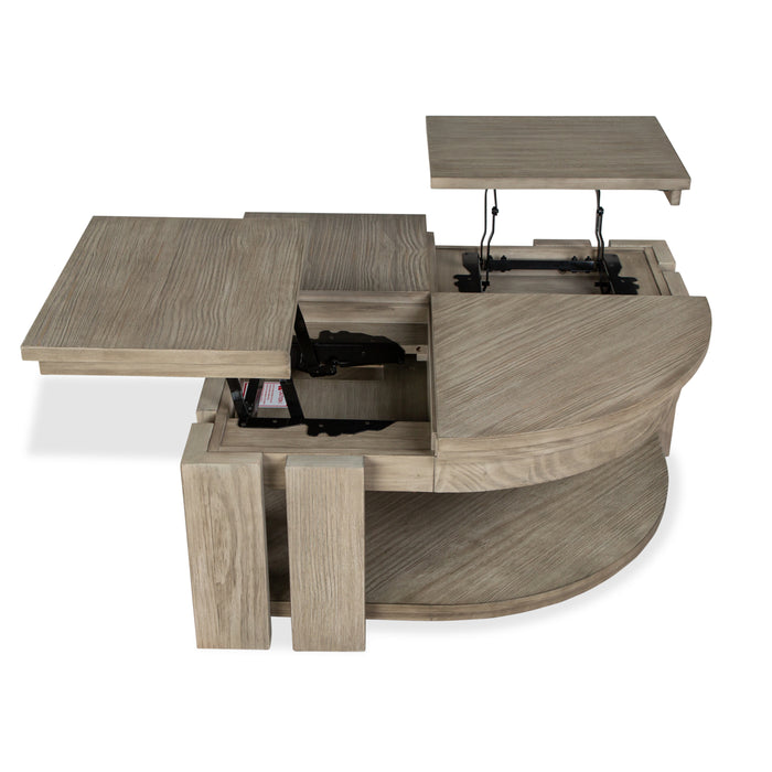 Addams 36\" Lift-Top Coffee Table with Casters - Stone Harbor Grey