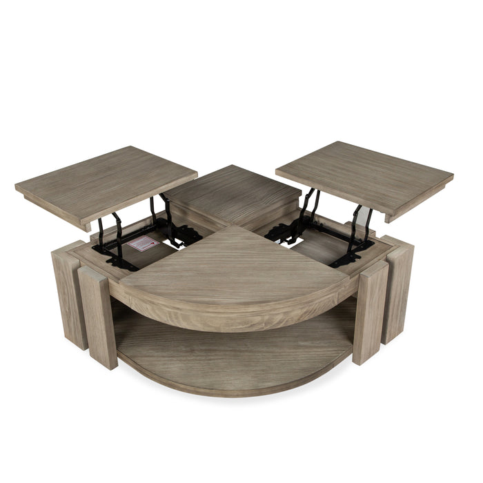 Addams 36\" Lift-Top Coffee Table with Casters - Stone Harbor Grey