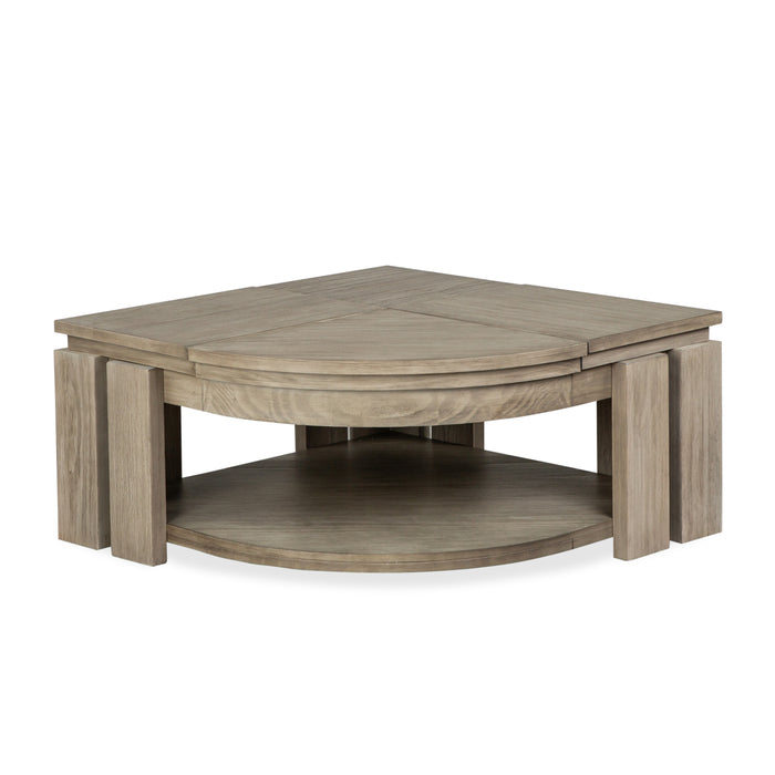 Addams 36\" Lift-Top Coffee Table with Casters - Stone Harbor Grey