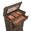 Ambrose Bedroom Chest of Drawers with Lift-Top Storage Tray, 6-Drawer, 38"W x 52.5"H – Brown | Commode verticale de chambre à coucher Ambrose de 38 po (L) x 52,5 po (H) à 6 tiroirs avec plateau de rangement à dessus relevable - brun