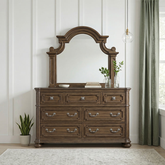 Ambrose Bedroom 7-Drawer Dresser, 64\"W x 40.5\"H – Brown