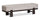 Arden Dining Bench with Cushion Fabric Seat, Wood, 47.24"W - Espresso Brown/Beige