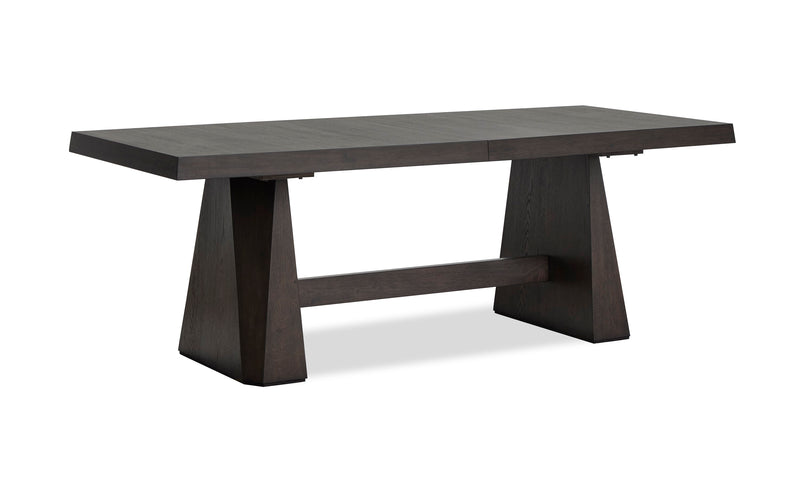 Arden 7pc Extension Dining Set with Table & 6 Chairs, Trestle Base, 84-108\"W - Espresso Brown