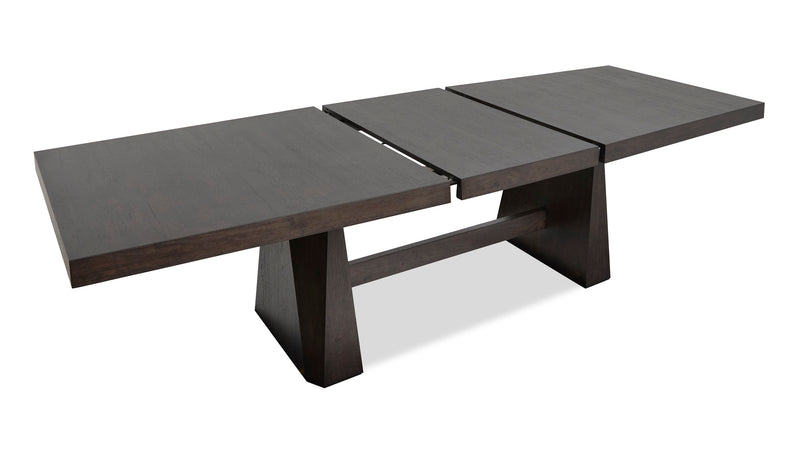 Arden 7pc Extension Dining Set with Table & 6 Chairs, Trestle Base, 84-108\"W - Espresso Brown