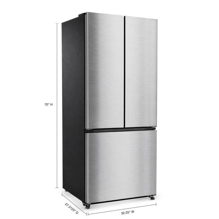 Amana 33” 18 Cu. Ft. Counter Depth French Door Refrigerator — Stainless Steel - ARFC3133TZ