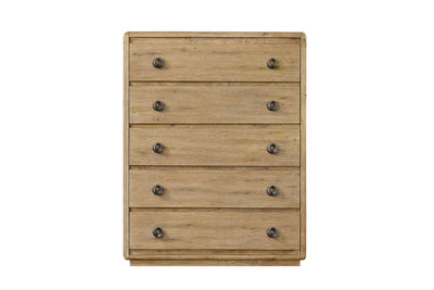 Austin Bedroom Chest of Drawers, 5-Drawer, 42"W x 54"H - Natural Oak Brown | Commode verticale de chambre à coucher Austin de 42 po (L) x 54 po (H) à 5 tiroirs - brun chêne naturel