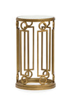 Avondale 14.5\" Accent Table with Glass Top - Burnished Brass