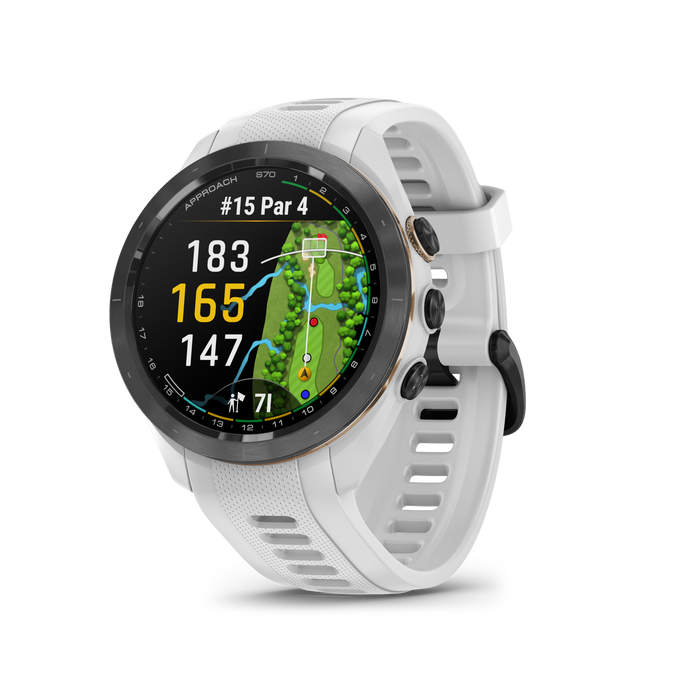 Garmin Approach® S70 Golf Gps Smartwatch - Sport And Health Tracker With White Silicone Band