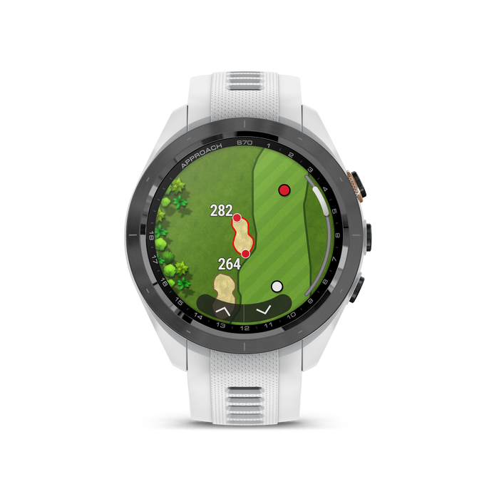 Garmin Approach® S70 Golf Gps Smartwatch - Sport And Health Tracker With White Silicone Band