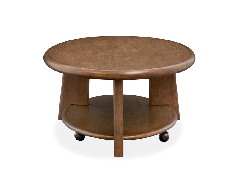 Baltic 30\" Coffee Table with Storage and Casters - Tawny Brown 