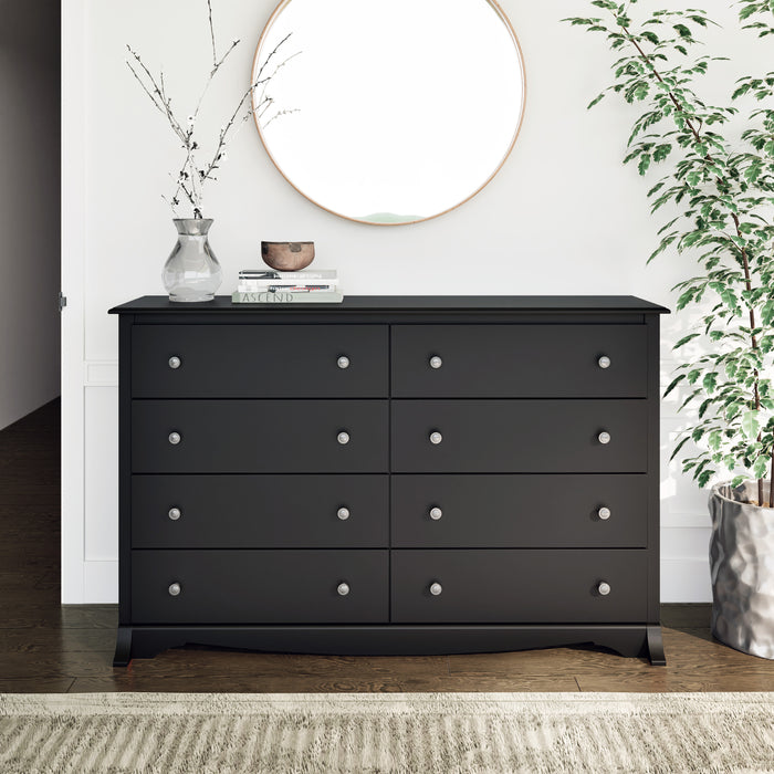 Jade 8-Drawer Dresser - Black