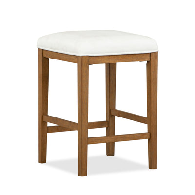 Betton 16" Stool with Wood Legs - Belgian Wheat | Tabouret Betton de 16 po avec pattes en bois - blé belge
