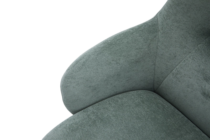 Bliss 29.1” Chenille Fabric Stress Free Reclining Occasional Chair with Footrest - Green