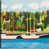 Boats Canvas Wall Art – 21\" x 21\" 