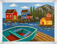 Shore Framed Linen Finish Art - 27