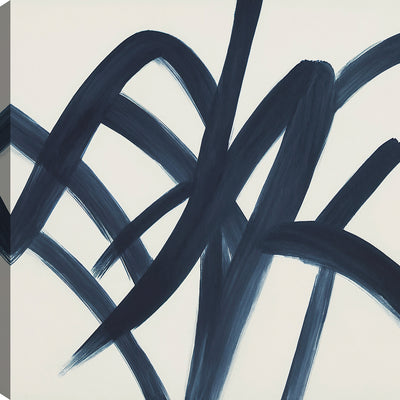 Blue Abstract I Canvas Wall Art – 24" x 24" | Œuvre d’art murale « Blue Abstract I » sur toile - 24 po x 24 po