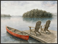 By the Lake Framed Canvas Art – 31