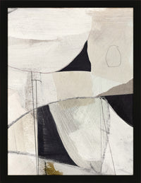 Beige Abstract Framed Linen Finish Art – 27