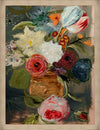 Floral Vase Framed Linen Finish Art – 27\" x 35\"