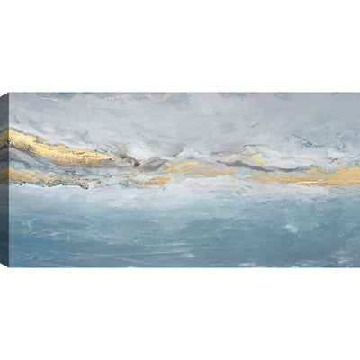 Blue Abstract Acrylic Painting – 30" x 60" | Peinture acrylique « Blue Abstract » - 30 po x 60 po