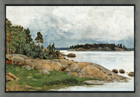 By the Lake Framed Stucco Art – 27.25