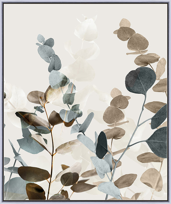 Leaves Framed Canvas Art - 21\" x 25\"