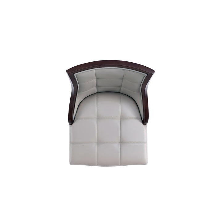 Manhattan Comfort Fifth Avenue Faux Leather Barstool - Light Grey