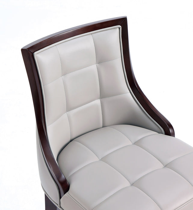 Manhattan Comfort Fifth Avenue Faux Leather Barstool - Light Grey