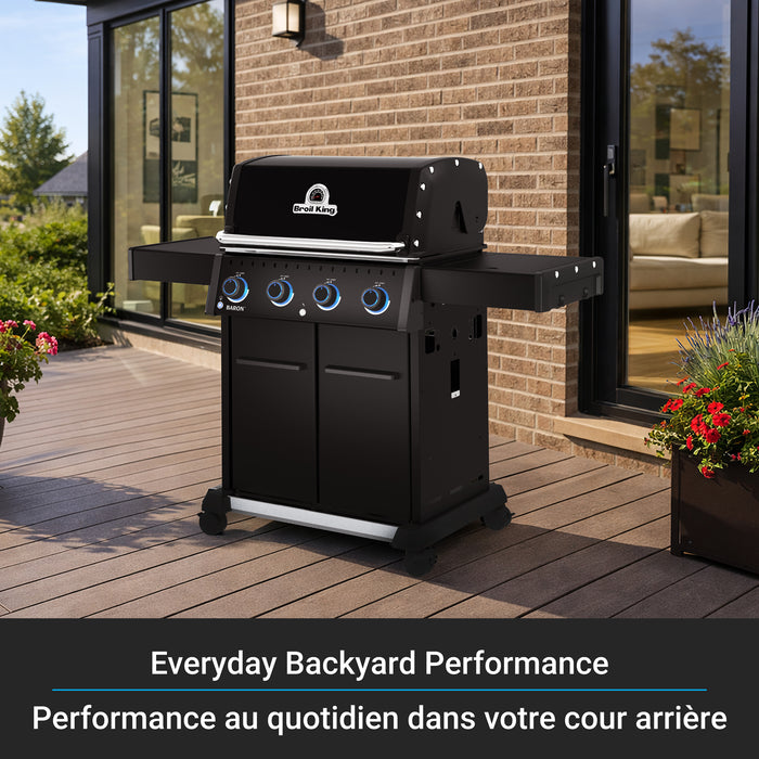 Broil King Baron 420 Pro Shadow 4-Burner 40,000-BTU Natural Gas BBQ - 674117 Grill