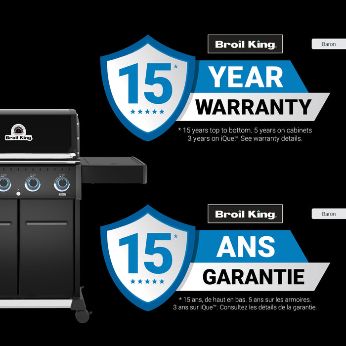 Broil King Baron 420 Pro Shadow 4-Burner 40,000-BTU Natural Gas BBQ - 674117 Grill