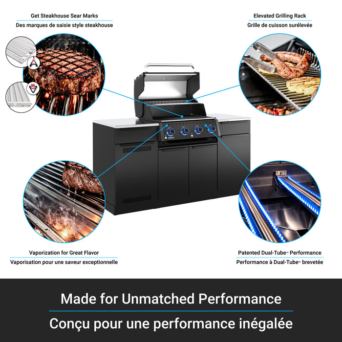 Broil King Baron 420i Shadow 4-Burner Built-In 40,000-BTU Natural Gas BBQ - 875817 Grill