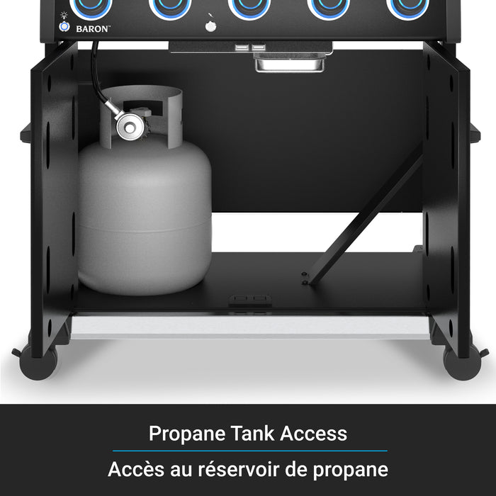 Broil King Baron 520 Pro Shadow 5-Burner 45,000-BTU Propane Gas BBQ - 675114 Grill