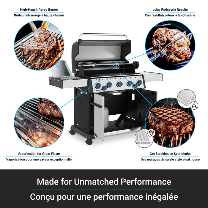 Broil King Baron S 590 Pro IR 5-Burner 45,000-BTU Natural Gas BBQ - 678347 Grill