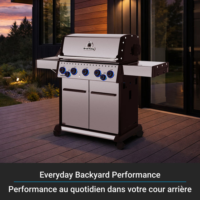 Broil King Baron S 590 Pro IR 5-Burner 45,000-BTU Natural Gas BBQ - 678347 Grill