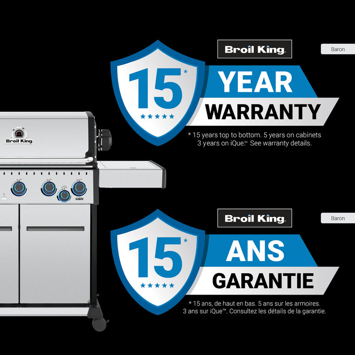 Broil King Baron S 590 Pro IR 5-Burner 45,000-BTU Natural Gas BBQ - 678347 Grill