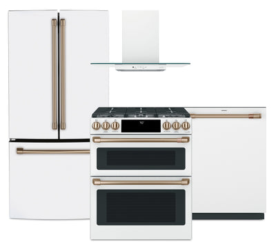Café 4-Piece Kitchen Appliance Package – Matte White  | Ensemble de 4 électroménagers Café pour la cuisine - blanc mat