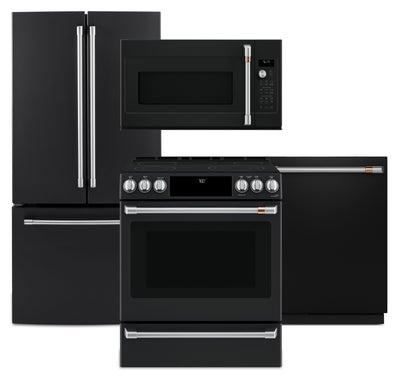 Café 4-Piece Kitchen Appliance Package – Matte Black  | Ensemble de 4 électroménagers Café pour la cuisine - noir mat