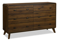 Cami Bedroom 6-Drawer Dresser, Mid-Century Modern, 58.5