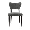 Kort & Co. Capri Dining Chair, Polyester Fabric, Metal – Charcoal | Chaise de salle à manger Capri de Kort & Co. en tissu de polyester et en métal - anthracite