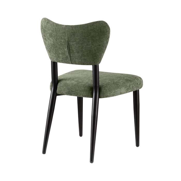 Kort & Co. Capri Dining Chair, Polyester Fabric, Metal – Green