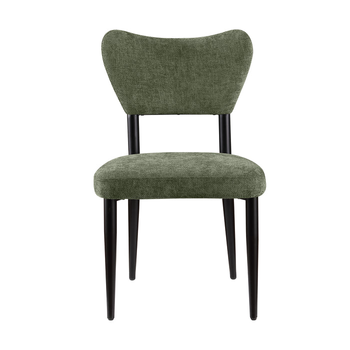 Kort & Co. Capri Dining Chair, Polyester Fabric, Metal – Green