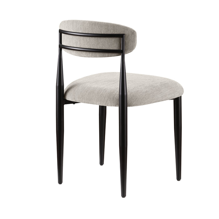 Kort & Co. Capri Dining Chair, Polyester Fabric, Metal – Beige