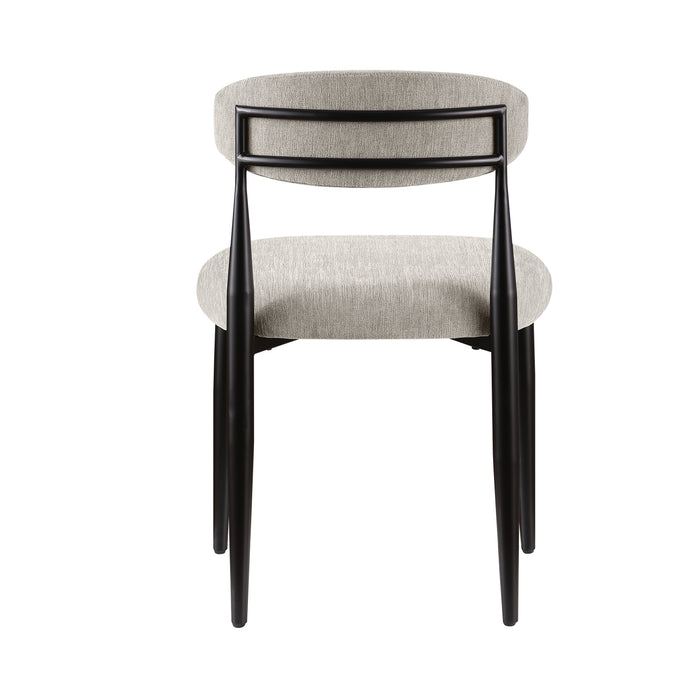 Kort & Co. Capri Dining Chair, Polyester Fabric, Metal – Beige