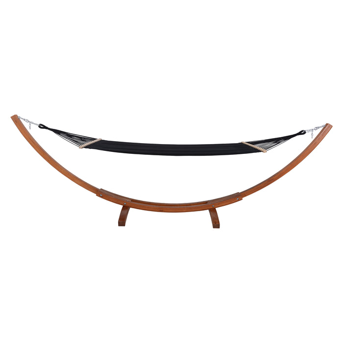 Deko Living Outdoor Cedar Wood Hammock - Black