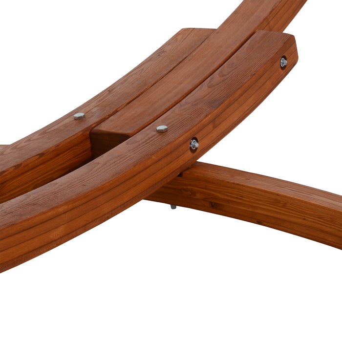 Deko Living Outdoor Cedar Wood Hammock - Black