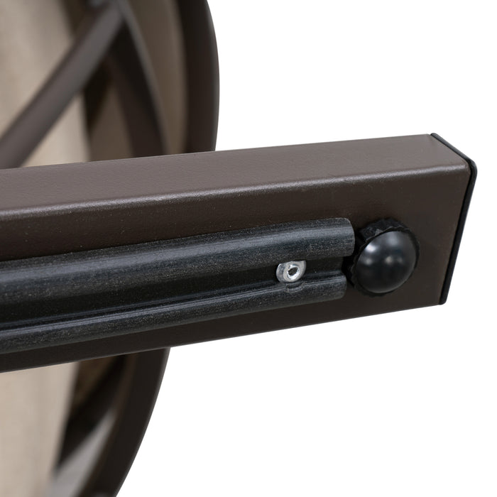 Deko Living Outdoor Rocking Egg Chair with Canopy - Brown