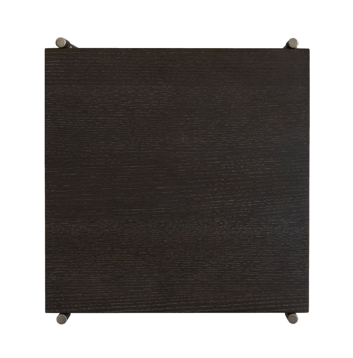 Corrall 16\" Accent Table with Storage - Dark Briarsmoke