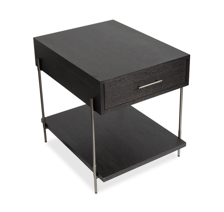 Corrall 20\" End Table with Storage - Dark Briarsmoke