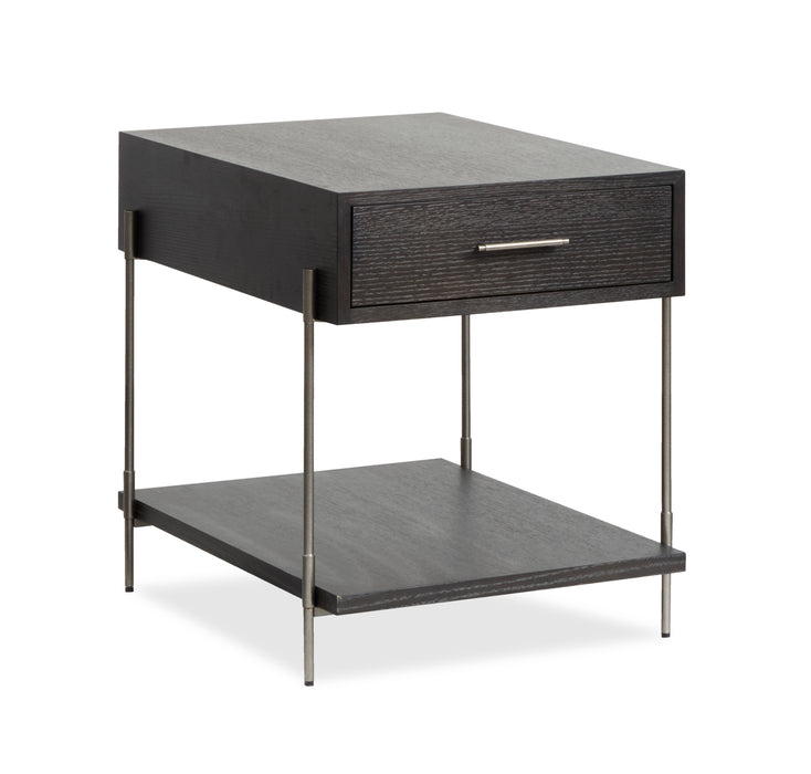 Corrall 20\" End Table with Storage - Dark Briarsmoke